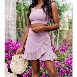 NWOT pink Lily MEANT TO BE TWO PIECE MAUVE SET